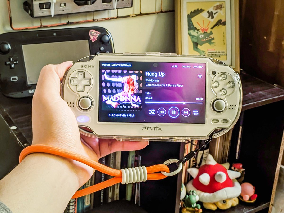 PSVITAMAN running on a PS Vita photographed by @ericfernandezmx