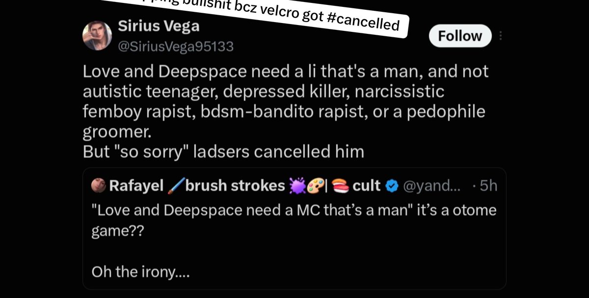 lemonwxo's tweet photo. So funny when others point out, "xxx is a BL game, it doesn't need a female MC," nobody says it's misogynistic.

But if you say, "Lads is an "otome" game, a genre made for women, and it doesn't need a male MC," you are homophobic, queerphobic, transphobic, etc hundreds of things. https://t.co/mFjn2UilV8