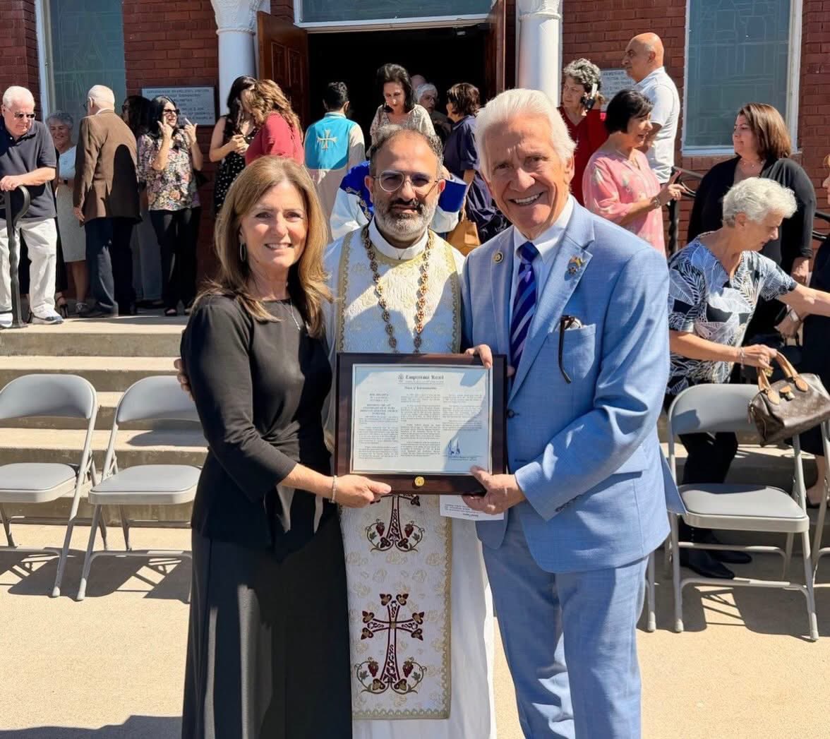 RepJimCosta's tweet photo. For 115 years, St. Mary Armenian Apostolic Church has kept Armenian faith, culture, and traditions strong in the Central Valley, serving generations of Armenian families.

It was a privilege to celebrate this historic milestone alongside His Eminence Archbishop Hovnan Derderian and present a Congressional Recognition honoring St. Mary’s enduring legacy and its important place in our Valley’s Armenian community.