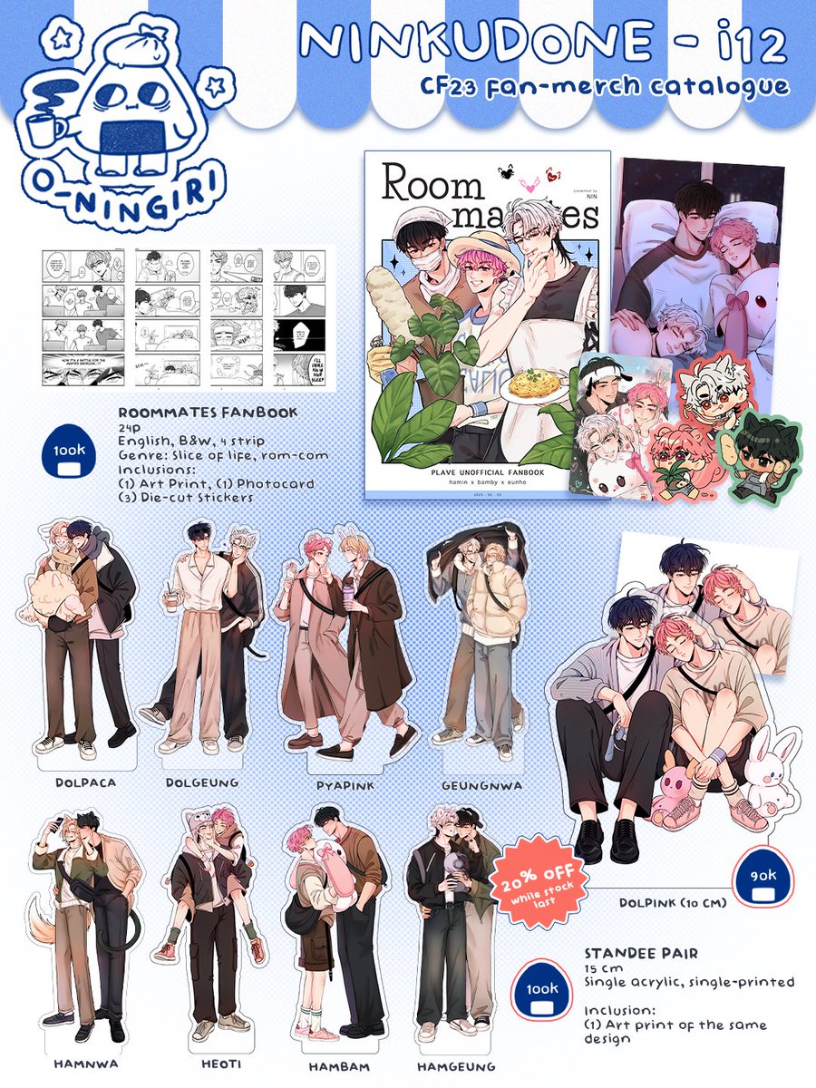 ninkudone's tweet photo. 🔷 CF23 PICK-UP &amp; OTS CATALOGUE 🍙
[🔁 &amp; 💙 appreciated!]

🛒 i-12 SUGAR AUNTIES
📅 BOTH DAYS

🔗 https://t.co/3KZM85Y1J6 (close on thursday, oct 8)

🎨 PLAVE, KNY / DEMON SLAYER, WIND BREAKER, ONE PIECE, JJBA

* freebies &amp; prizes details in the second pic! 🌟 https://t.co/veCmc2pni4