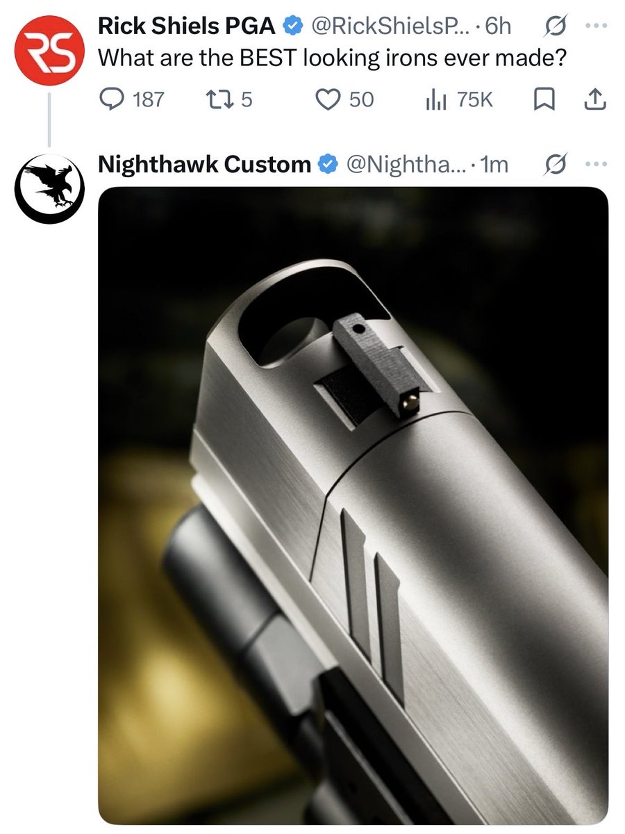 NighthawkCustom's tweet photo. We’re invading the golf account comments now https://t.co/KwTsWDyOfP