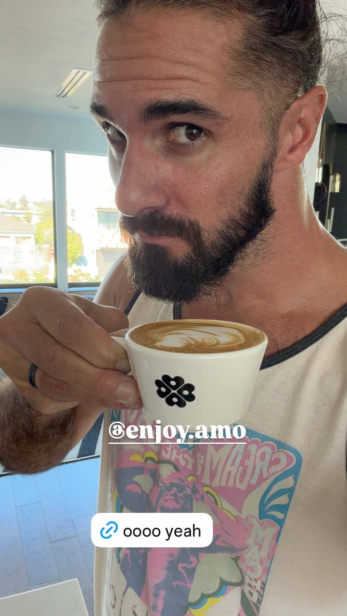 SethRollinsFans's tweet photo. Photo from Seth's Instagram Story #SethRollins #TeamRollins #AMO  ☕️ https://t.co/iJpq20DRkw