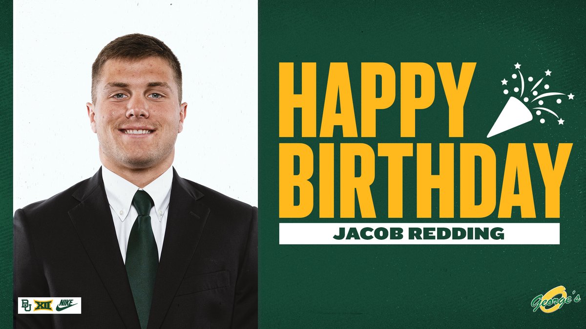 BUFootball's tweet photo. Happy Birthday, @JacobRedding11!

#SicEm https://t.co/OzAUyNINiR