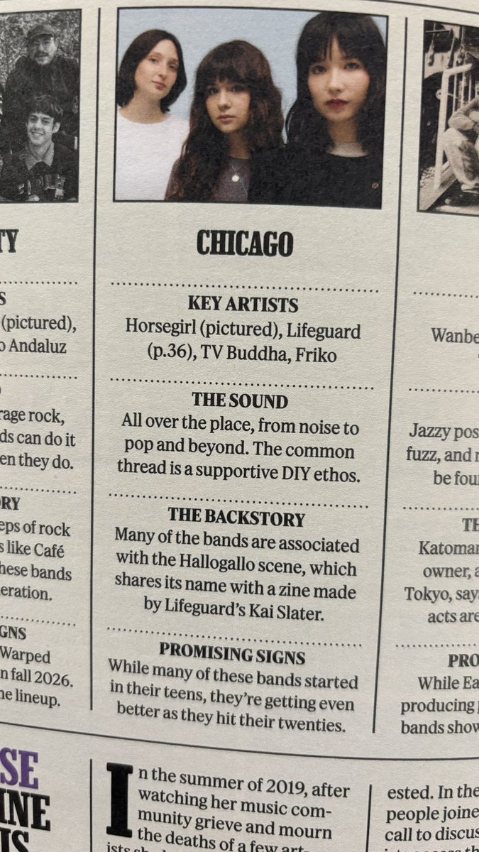 RoscoTheChamp's tweet photo. GEESE ROLLING STONES ISSUE IS HERE AND THERE’S CAMEOS FROM CHICAGO BANDS I ADORE (and also lip critic) YAY https://t.co/yUvhRha7y7