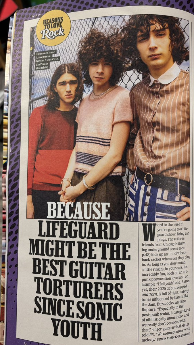 RoscoTheChamp's tweet photo. GEESE ROLLING STONES ISSUE IS HERE AND THERE’S CAMEOS FROM CHICAGO BANDS I ADORE (and also lip critic) YAY https://t.co/yUvhRha7y7