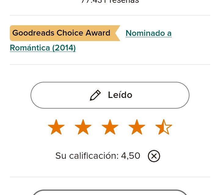 antonellaverse's tweet photo. AHHHHHHHH YA SE PUEDE PONER MEDIA ESTRELLA EN GOODREADS !!!!!!! https://t.co/GYn1eE5WEY