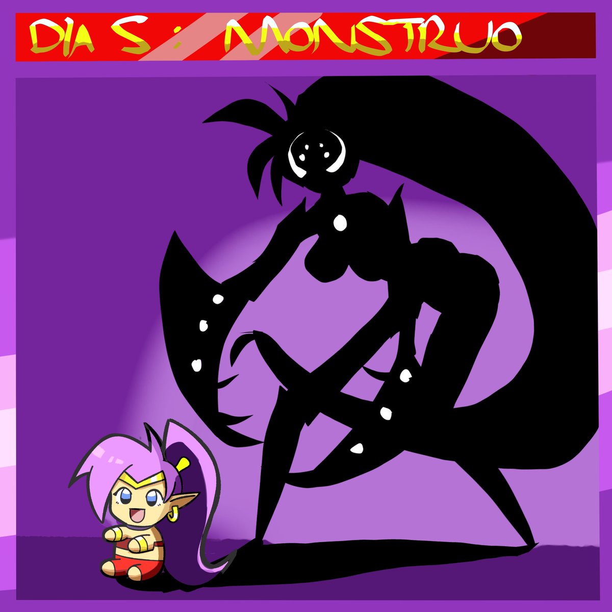 Dorindraw05's tweet photo. DÍA 5 : MONSTRUO

Creo que se entiende que es la sombra ¿no?

#shantae #inkctober2026 #shantober #draws #drawingㅤㅤ https://t.co/XyH5VR7Gwi
