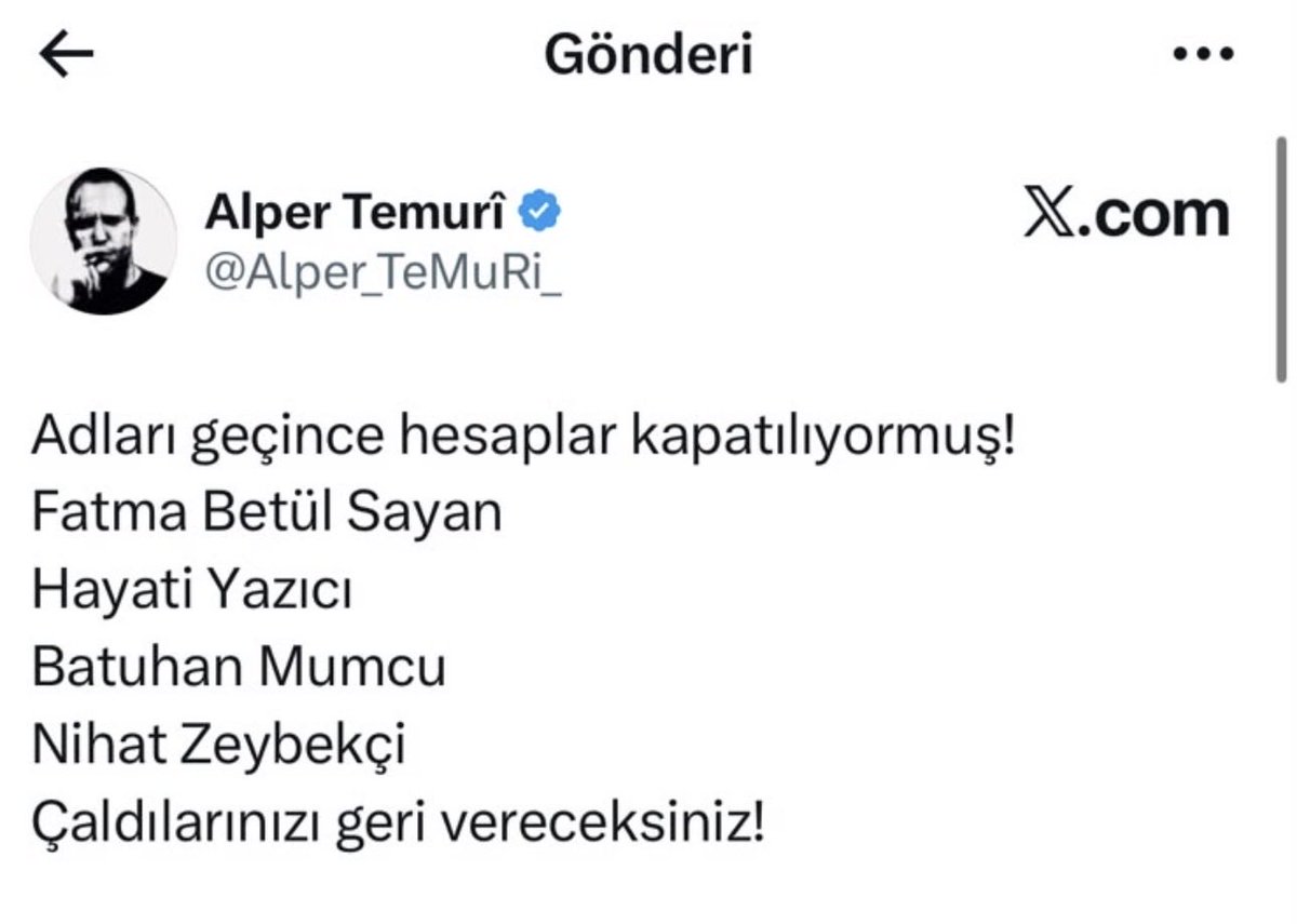 Fikriyat123's tweet photo. 2028’de seçim var ona göre. Haddinizi bileceksiniz. @Akparti 

Yoksa bu millet sandıkta had bildirmesini çok iyi bilir.

Kendi mahallenizde erişim engeli getirilen kaçıncı hesap bu?

İsrail ordusunun Türkçe X hesabı hala aktif olarak faaliyetlerini sürdürüyor.

80 milyonun hakkına giren alçakları gözaltına bile almadınız. Gücünüz bize mi yetiyor?