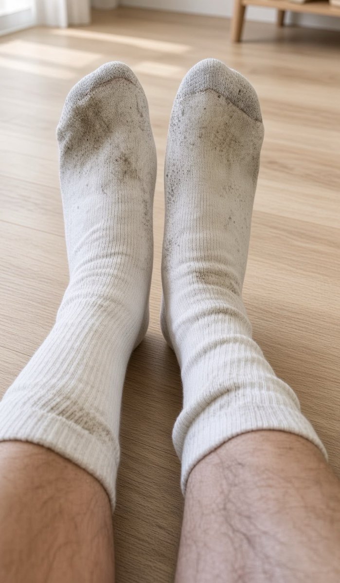 sysayso's tweet photo. My feet worshipers, I got you covered! Long day at work the other day, finished doing my mates flooring 😉🦶🏻🧦#footfetısh #feetworshi̇p #tradie #scally https://t.co/EJwyUnJ4Ih