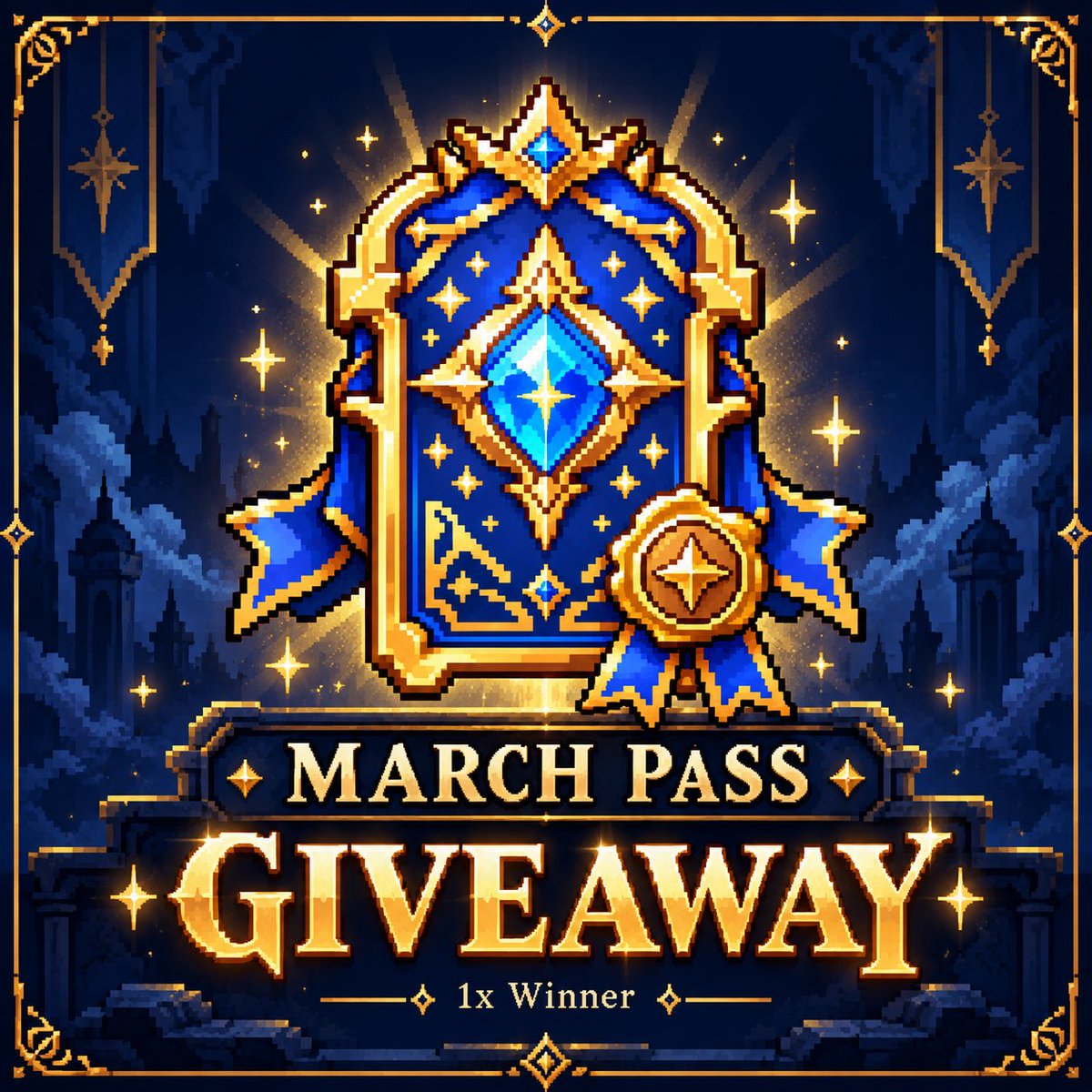 PlayLootMarch's tweet photo. 🎟️ MARCH PASS GIVEAWAY

We’re giving away 1x March Pass to one lucky marcher. ⚔️

To enter:
• Follow @PlayLootMarch
• Like + RT
• Reply with your $LM wallet

Winner announced soon.
Good luck, marcher. https://t.co/Ot7ooYoRx3