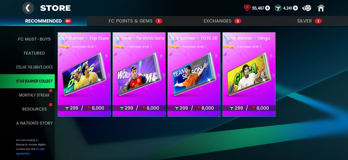 FCMUniverse's tweet photo. ⭐ Star Banner Collect ⭐

Is anyone actually buying these?

If so, which ones have you got? Has anyone got the full collection?

@tutiofifa @EASFCMOBILE @FirstHalfYT @KJavierFM @FCthunder_EA @newcomerFM @VikingFCM https://t.co/RFq1V8tYaZ