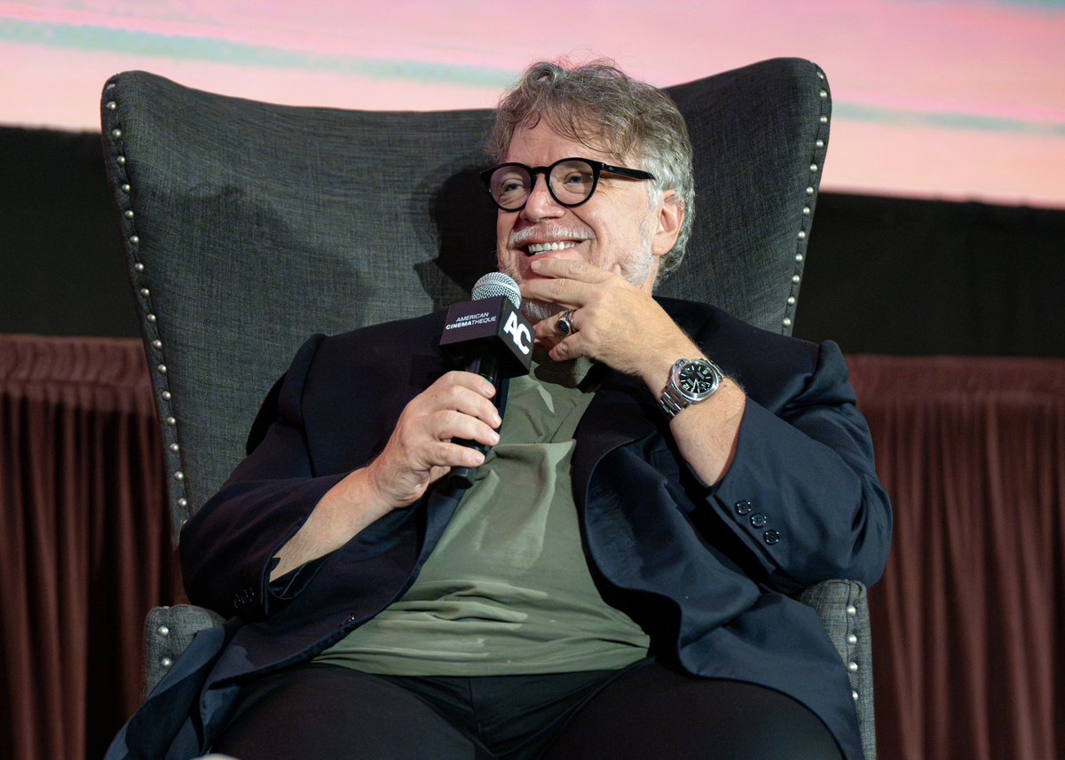 am_cinematheque's tweet photo. We’re so lucky to have had filmmaker Guillermo Del Toro @RealGDT join us for another Beyond Fest @beyondfest! 💙 Thank you to everyone who sold out the Directors Village on Friday for the PAN’S LABYRINTH (2006) 20th Anniversary x North American Premiere of the New 4K Restoration. https://t.co/WILQkENapM