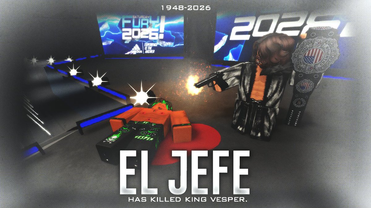 IFWRobloxRW's tweet photo. 🚨LAST NIGHT🚨
@EzraRoWrestling Did the UNTHINKABLE.🩸
@wmanzKV WAS MURDERED IN THE RING, A MESSAGE HAS BEEN SENT TO @ourlastsecret_.🔪
#IFWFURY #ELJEFE https://t.co/KbJTI5xcyy