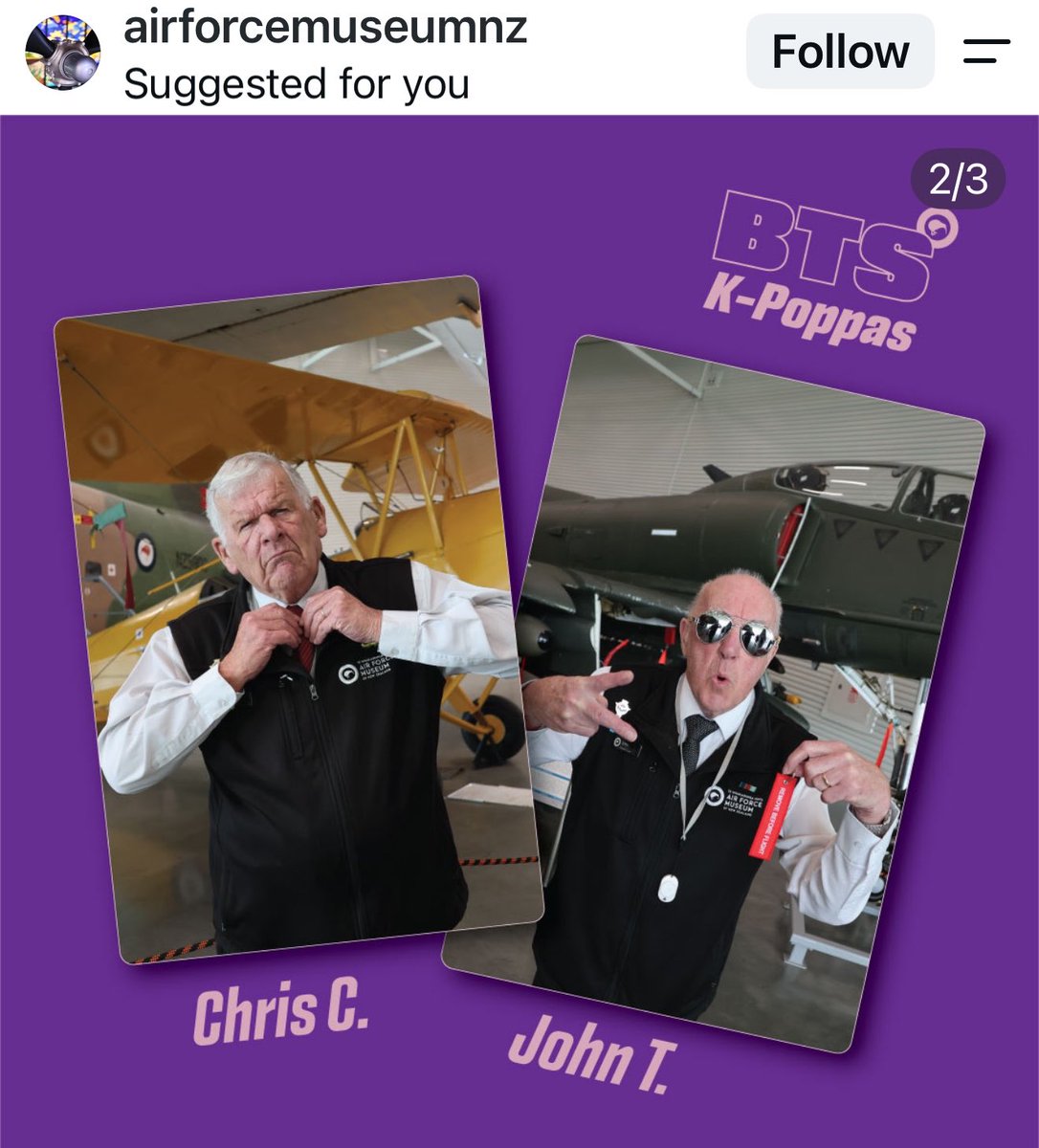 OT7BTSBestArmy's tweet photo. I on my lunch break…
And guys, remember the “don’t confuse your BTSs guys from the New Zealand Aircraft Museum??
They actually made the PCs.
😂😂😂
I can’t with the cuteness.

Honestly the type of things we need them amy Guys to see instead of the shit I have seen.

Anyways, the other BTS PCs.
💜

https://t.co/KFHkUejKMP