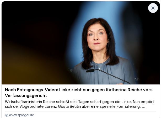 Kl_Stone's tweet photo. Da Frau #Reiche nicht -wie von der #Linke anwaltlich gefordert- eine Unterlassungserklärung abgegeben hat und das diffamierende #Video immer noch auf der Webseite ihres Ministeriums abrufbar ist, hat die Linke nun per Eilantrag beim #BVerfG Klage...
🧵1/8
https://t.co/fzHHOCZgHb https://t.co/UpzdZQfRcY