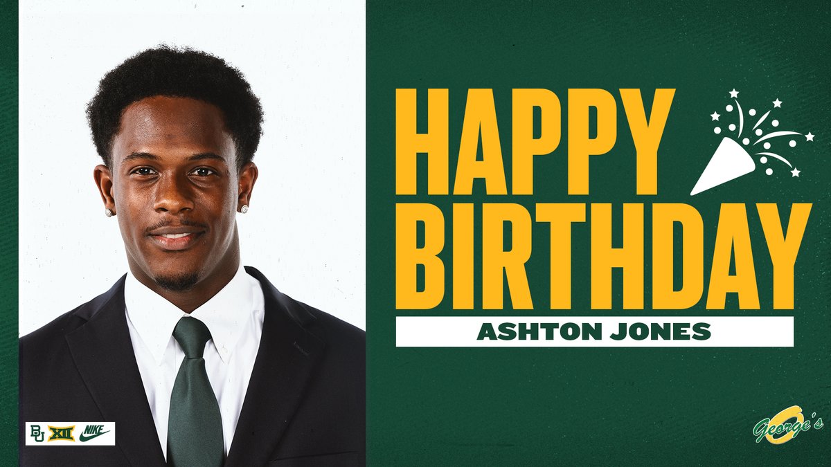 BUFootball's tweet photo. Happy Birthday, @theashtonjones!

#SicEm https://t.co/RL027XxbVw