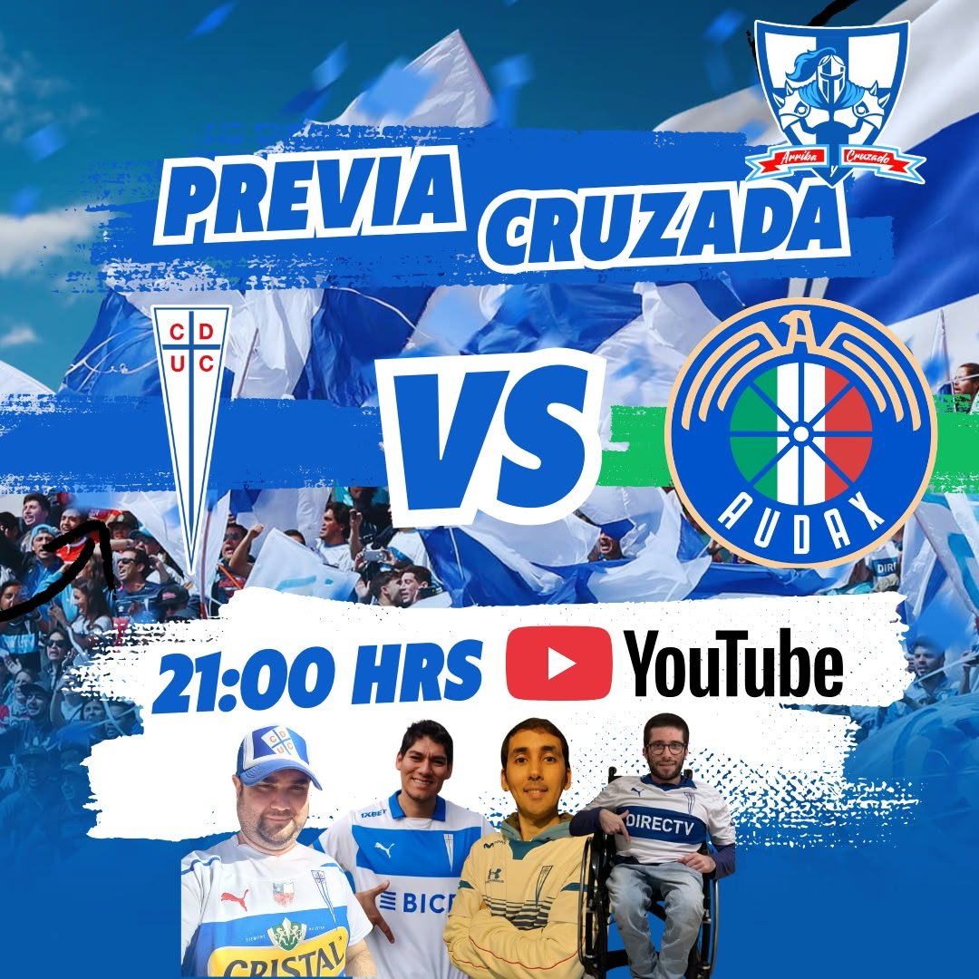 _ArribaYCruzado's tweet photo. Hoy de manera especial iremos en vivo 21 hrs. Analizaremos lo que se viene para la franja el dia sabado vs Audax y lo que queda para nuestro club, acompañenos en los comentarios 🎙⚽️🔵⚪️
#LosCruzados #VamosUC #ArribaYCruzado #ProgramaEnVivo
🔗Enlace https://t.co/aBbi52jEzD https://t.co/K7l45IrWzB