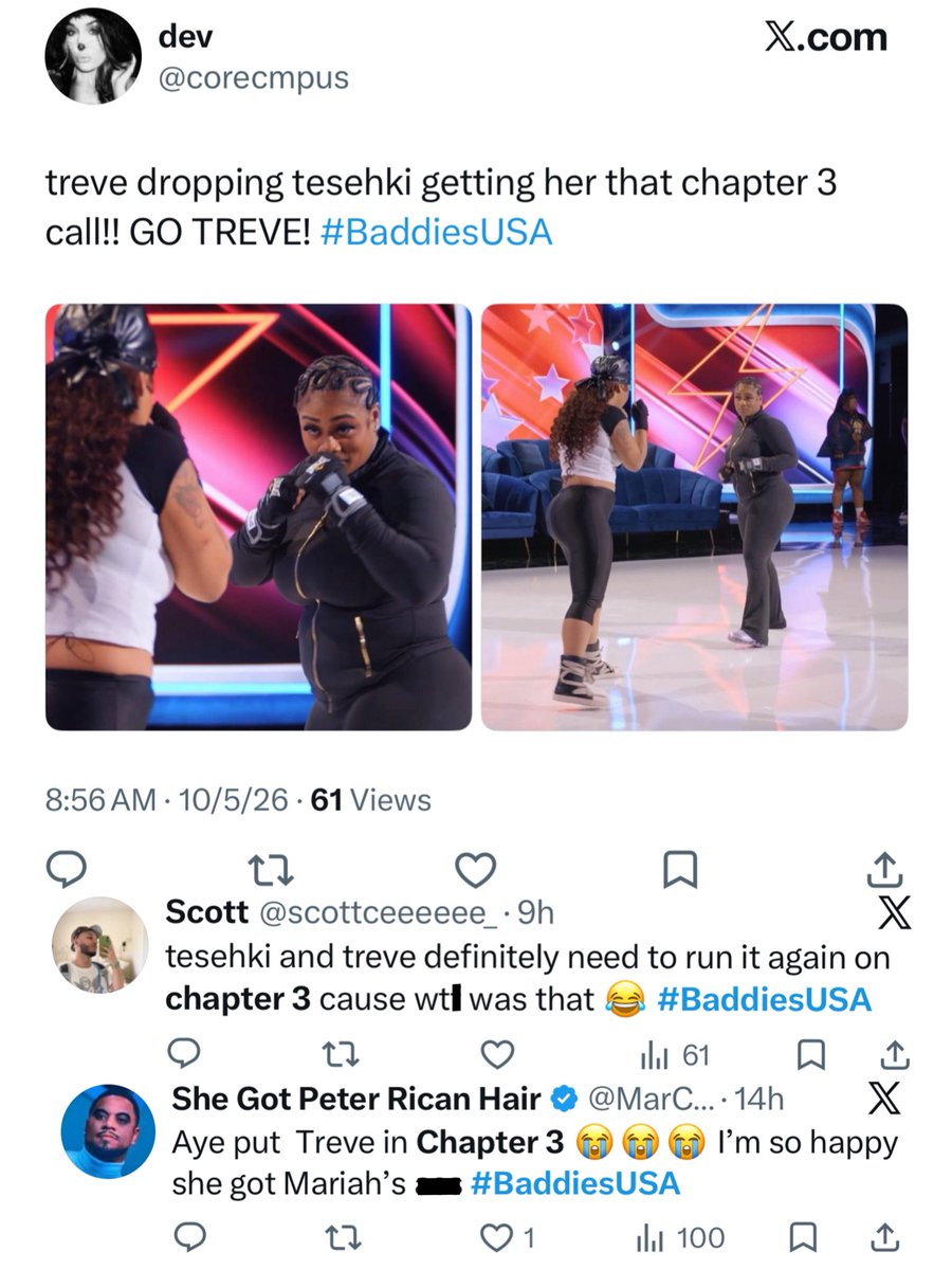 The_ZeusNetwork's tweet photo. π₯ The PREMIERE of the #BaddiesUSAChapterTWOReunion hit #3 TRENDING with #Rollie, @iambiglex__, #Tesehki, #Treve, #Ivori, @PVDBIGGIE , @MariahLynBoss , #CirocGalore AND #BaddiesUSAChapterThree last night!! ππΎ Swipe ππΎ to see the FAN REACTIONS & sound OFF with your thoughts!!ππΎ https://t.co/2Bo4XQAaQR
