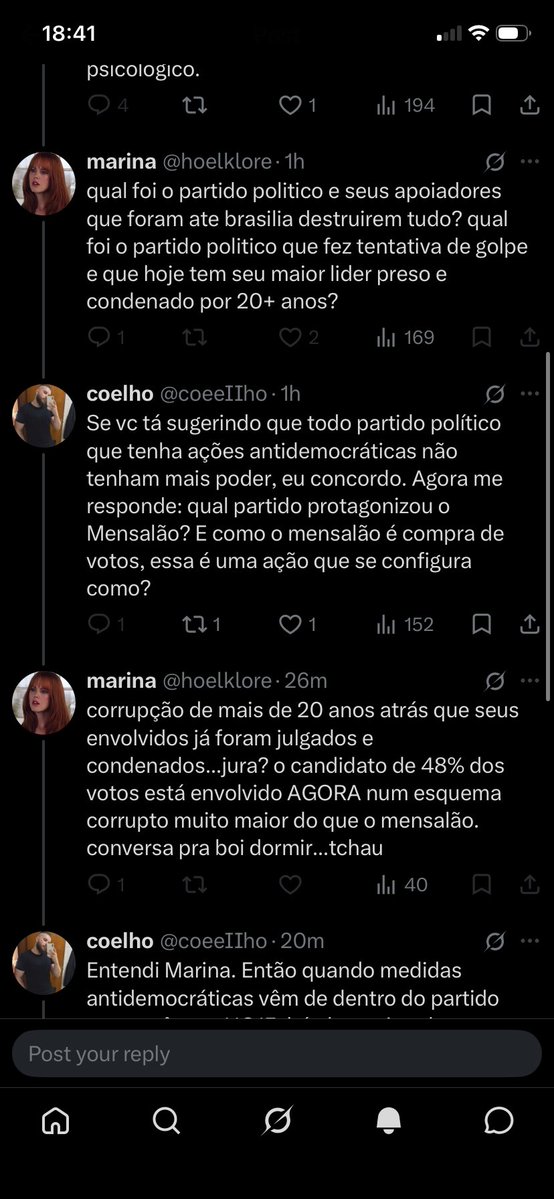 coeeIIho's tweet photo. A Marina, que vota pela democracia e julga caráter por voto, não me parece muito democrática… https://t.co/fbNuGJJcZn
