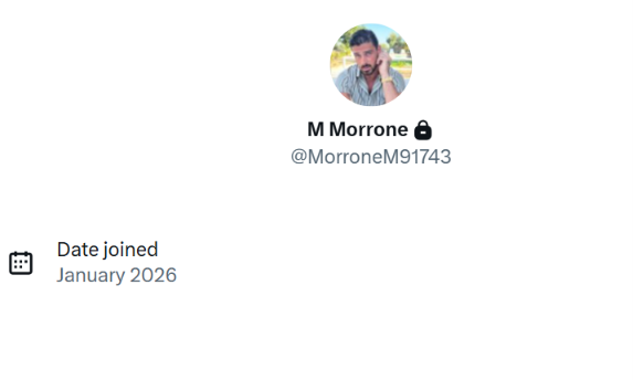 CareyOnCatLady's tweet photo. ❗️Alert!❗️
Fake/Scam account earlier followed our @ClabaYkraini 
❌ @ MorroneM91743 ❌
From the information she provided , the account previously showed it was in Nigeria. The person claimed to be Italian and an actor.  🙄
Using Google AI,  ' The image appears to show Italian actor and singer Michele Morrone.'
Account now has 'protected posts' so check your Following and Followers Lists!!
Account created 31 Jan. 2026.
Please!
☑️REPORT
https://t.co/uMBVqbMW8D
https://t.co/jSnR3dRh7S
ID: 2017549174904963072
☑️BLOCK
☑️REPOST

✴️If you want to be included in my lists, DM/PM me.

Thank you!
🏁🏁
@Fury_Adrestia @Ukrainiess @SydesJokes
@VerifUnit  @Dubliner112 @MrStuartFerrier @ScammersStopped
@SalVUs_SerVUs @APearlBird  @scammer_joker @MissionArtist 
@kevinpclarke @wewatchu2  @chrisatsaydo @PelleFella
@Gerashchenko_en @TokenAtheist1 @auran_vesdranor @CoolEvvie @ChrisLancasterX
@RvdWalbackup @TsavoKitty @hackerkitty1 @nothyphenated
@knightlore000 @Hautnina @Eisbareisbar @PriceMatth78136 
@ghostoftypolyne  @katten260764 @ScamsEverywhere @WaterfordRose
@LisaBanksmann @CrimeaRiverBaby @Aggrodrohne
@PossumPrincess6    #Fellas #Smokefleet #Smokefl33t  #NAFO