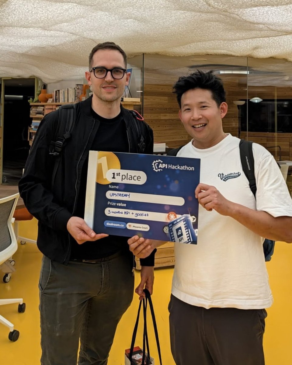 lkao's tweet photo. 🥇 This past Thursday, I participated in my first-ever hackathon with @ben_bourdin for @dealroomco's API Hackathon at Phoenix Court, and we won!

We built a Sankey graph to show the weighted relationships your investors have with other investors that share the same portfolio companies, both up and downstream. 

Dealroom's API let us go from nothing to a working map of relationships in 3.5 intense hours. Even in that short time, I could already see so many more ideas of what's possible:

🧐 Funds can analyze themselves: who they think they are (their thesis) vs who they really are (actual returns on their portcos)
💰 I can even see how you could design a system to guess how much a fund has left to deploy, so you don't waste your time pitching the wrong investors
🌍 Map out a path to IPO

I think this API access has the potential to really unlock some awesome data network effects.

Most importantly for me personally, this hackathon has kickstarted my product brain and I'll be testing and experimenting new apps in the coming weeks and sharing what I learn. Follow along if that sounds fun.

Congrats to Peter van Sabben (@sabben), Orla Browne (@smorla), Henryk Kornfeld, Boris Bavinck and the rest of the team at Dealroom for opening up the API and hosting this event. It was so wonderful to come back to Phoenix Court (@phxcrt) home of LocalGlobe (@localglobevc) my first investor back in 2015, and to Saul Klein (@cape), Ambi Mistry (@AmbiMistry), and Nuno Campos (@nfcampos) for hosting and judging.