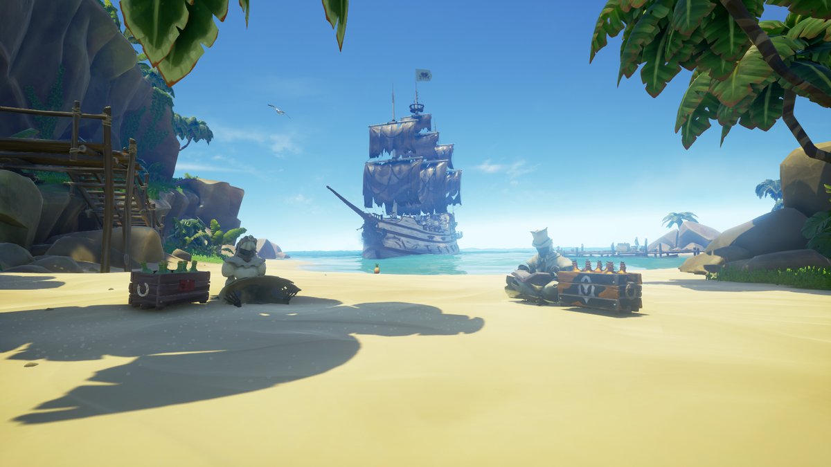 CappCabbage's tweet photo. #SoTShot @SeaOfThieves 
Contest Theme: Spooky Scenes
Honeymooning on our favorite spooky island! Some say there are ghosts here! 🤞 https://t.co/5gaaJJLRQ2