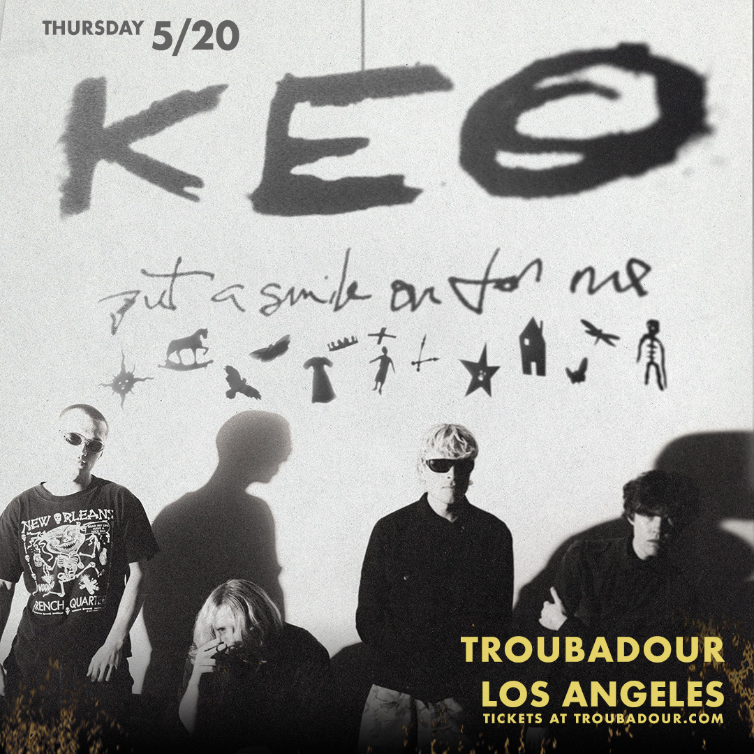 theTroubadour's tweet photo. JUST ANNOUNCED: @KeoBand_  live at the Troubadour on Thursday, May 20 🇬🇧❤️‍🔥

Tickets on sale Friday at 10AM! https://t.co/7UHnB8qagh