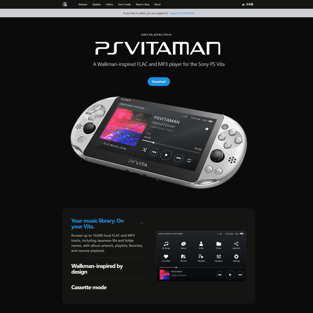 ObsoleteSony's tweet photo. PSVITAMAN just hit 1,500 downloads on day one 💙 https://t.co/vaqC4RRyGr