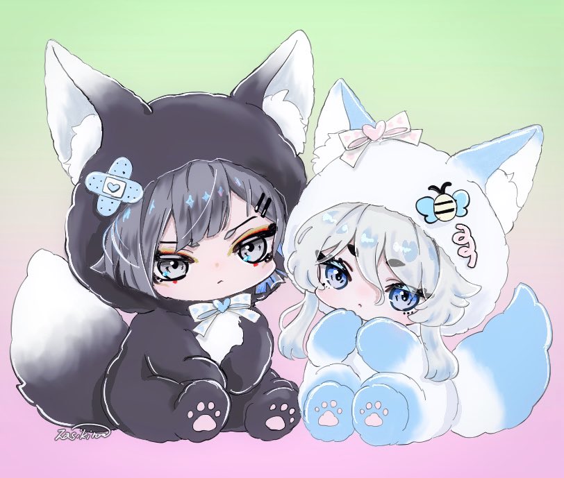 zasikirou_82_'s tweet photo. ちみこい着ぐるみ狐ヶ崎さんと白山

可愛いんじゃね！？💘 https://t.co/zEwQv0ERv2