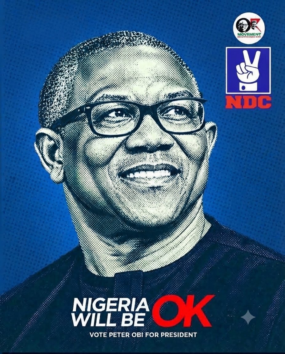 ziter001's tweet photo. The world does not yet know Nigeria. Africa does not yet know Nigeria. Nigerians do not yet know Nigeria.

The world will know Nigeria the day we vote Obi/Kwankwaso.

The world will see Amazing people doing amazing things.

When we reject tribal and religious division, reject the greed of the elite, and unite against corruption and injustice and vote for leaders with empathy and compassion. Public money must be used for the public good. Leaders must lead by cutting the cost of government.

A new Nigeria is within reach.

The vision:
1. The world’s most peaceful multi-ethnic nation  
2. Best in human capital  
3. Best in education  
4. Best in healthcare  
5. Best in the fight against corruption  
6. Best in tourism  
7. Best in innovation  
8. The best of us representing us  
9. Fastest-growing cities  
10. Best in sports  
11. Best in entertainment and the creative arts  

This is achievable in four years under Peter Obi. The ingredients are already here: climate, talent, mineral wealth, diaspora, and Amazing Grace. What remains is the choice. The time is Now!!!

A New Nigeria is POssible✌️
#NigeriaWillBeOK 
#VoteNDC
#PeterObiIsComing