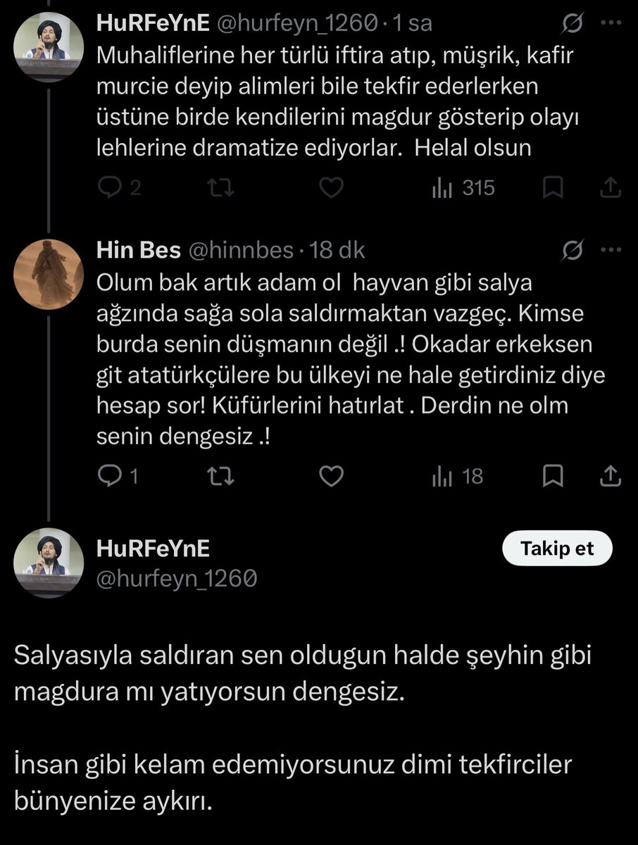 hinnbes's tweet photo. Bu tiplerin ciddi bi akıl sağlığı sorunu var . Olm bak sizin kadar ilimlede tahsillide değilim ama bu cahil halimden bile fare gibi kaçıyorsunuz.  Dertleri biz istediğimiz gibi size hakaret edelim siz susun. Yanlışsınız vesselam yanlış . Zorlamı yaw beyinsizler https://t.co/jYPLMNYur6