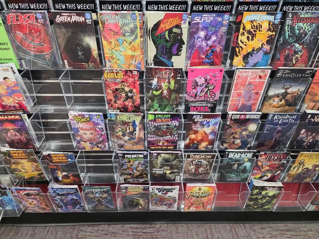 frankiebwash's tweet photo. A huge SHOUT OUT to @pfcomics  for carrying copies of KAIJUS & COWBOYS. It was brought to my attention today with some AWESOME pics that we made it on their shelves. If you haven’t gotten your issue of KAIJUS & COWBOYS - CONTACT YOUR LCS & HAVE THEM ORDER HERE - https://t.co/YB3joOpYxI