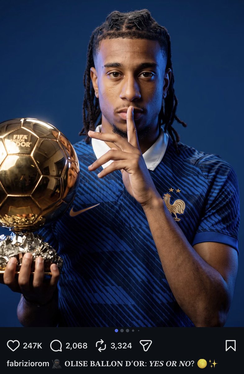 Kylian's tweet photo. He’s posting after the Ballon d’Or voting process closed, Fabrizio thinks he’s slick lol https://t.co/krXuvVqRyn