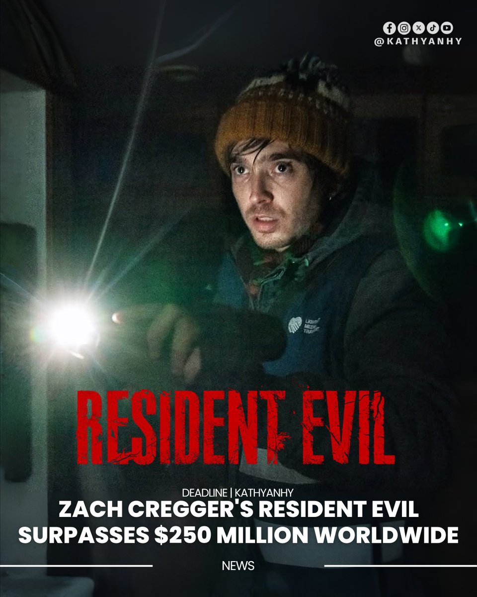 kathyanhy's tweet photo. Zach Cregger's Resident Evil Surpasses $250 Million Worldwide and Is on Track to Break All Franchise Records! 🎥

At the close of its third weekend in theaters, the new Resident Evil film directed by Zach Cregger has officially surpassed the $250 million mark in global box office revenue, cementing its status as a resounding success against a production budget of just $75 million. Based on figures through October 4, the global total stands at approximately $245.4 million, broken down into $124.9 million in domestic markets (the United States and Canada) and $120.5 million in international markets.

In North America, the film has already surpassed Disclosure Day with $124 million compared to the latter’s $116 million, and has more than doubled the franchise’s all-time record in the region, previously set by Resident Evil: Afterlife (2010) with $60.1 million. It is also the first film in the franchise to exceed $100 million in domestic box office revenue. In its third weekend, it held onto the No. 2 spot with $12.5 million, a moderate 46% drop, demonstrating solid staying power at the box office.

Globally, it has already surpassed Resident Evil: Retribution ($240.6 million) to become the third-highest-grossing film in the series. The all-time record remains held by Resident Evil: The Final Chapter (2016) with $312 million, closely followed by Afterlife with about $300 million; both marks are now within reach for the new installment.

#ResidentEvilMovie #REBHFun #ResidentEvil #ZachCregger