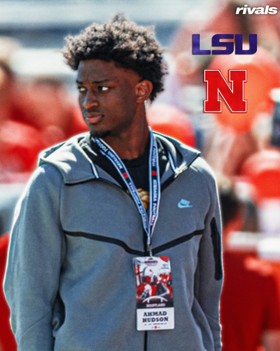 Rivals's tweet photo. NEW: Nebraska leaves a strong impression on LSU elite TE commit Ahmad Hudson🌽

“We had a really good weekend. It was great getting back and spending time with everyone,” his mother tells @samspiegs.

Read: https://t.co/Q3uVbLJSMx https://t.co/J8zVwUVpIA