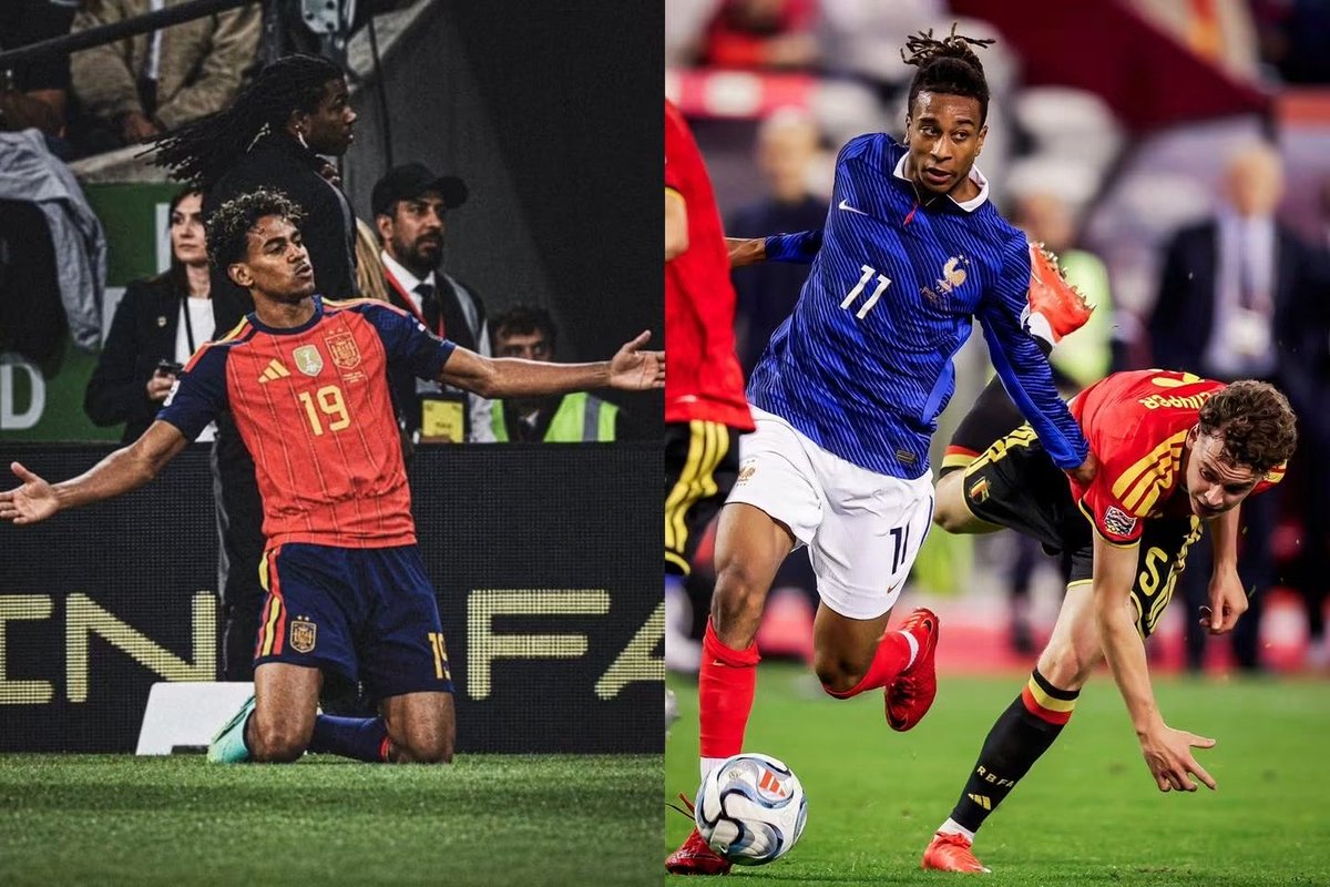 appiecule's tweet photo. Guys, sorry, but I have a question.

Lamine Yamal — Barcelona player
Michael Olise — Bayern Munich player

They’re currently the 2 most entertaining players to watch in the world.

As a Real Madrid fan, what exactly is your place in this comparison? The fans of both clubs aren’t even comparing them. Each player is just doing his own thing, so why are you making so much noise about it?
