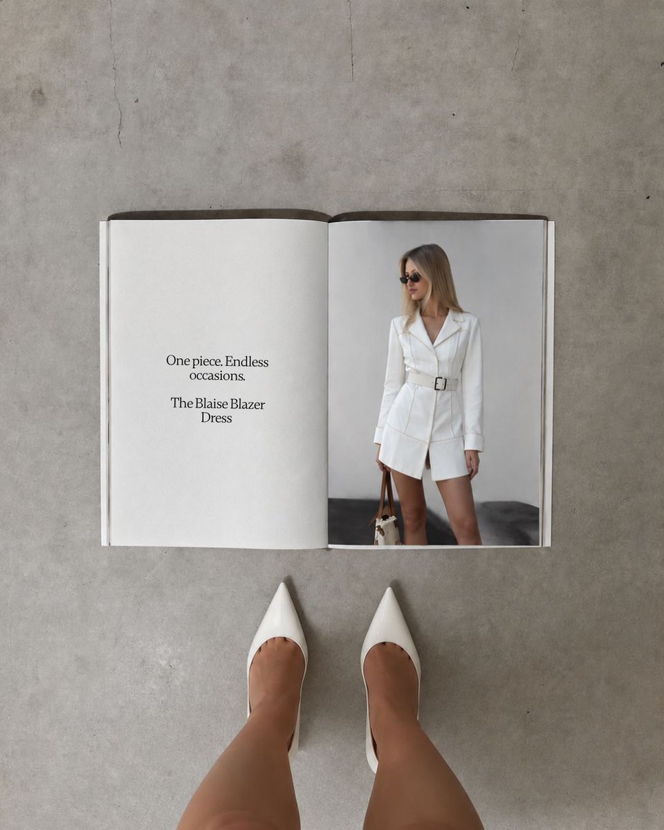 sureleapparel's tweet photo. How to wear a blazer dress beyond the office.
The Blaise is tailored enough for work, easy enough for dinner, and doing most of the outfit planning for you. Very considerate of her.
#BlazerDress #WorkToDinner #SURELE https://t.co/jfU9ueKNIs
