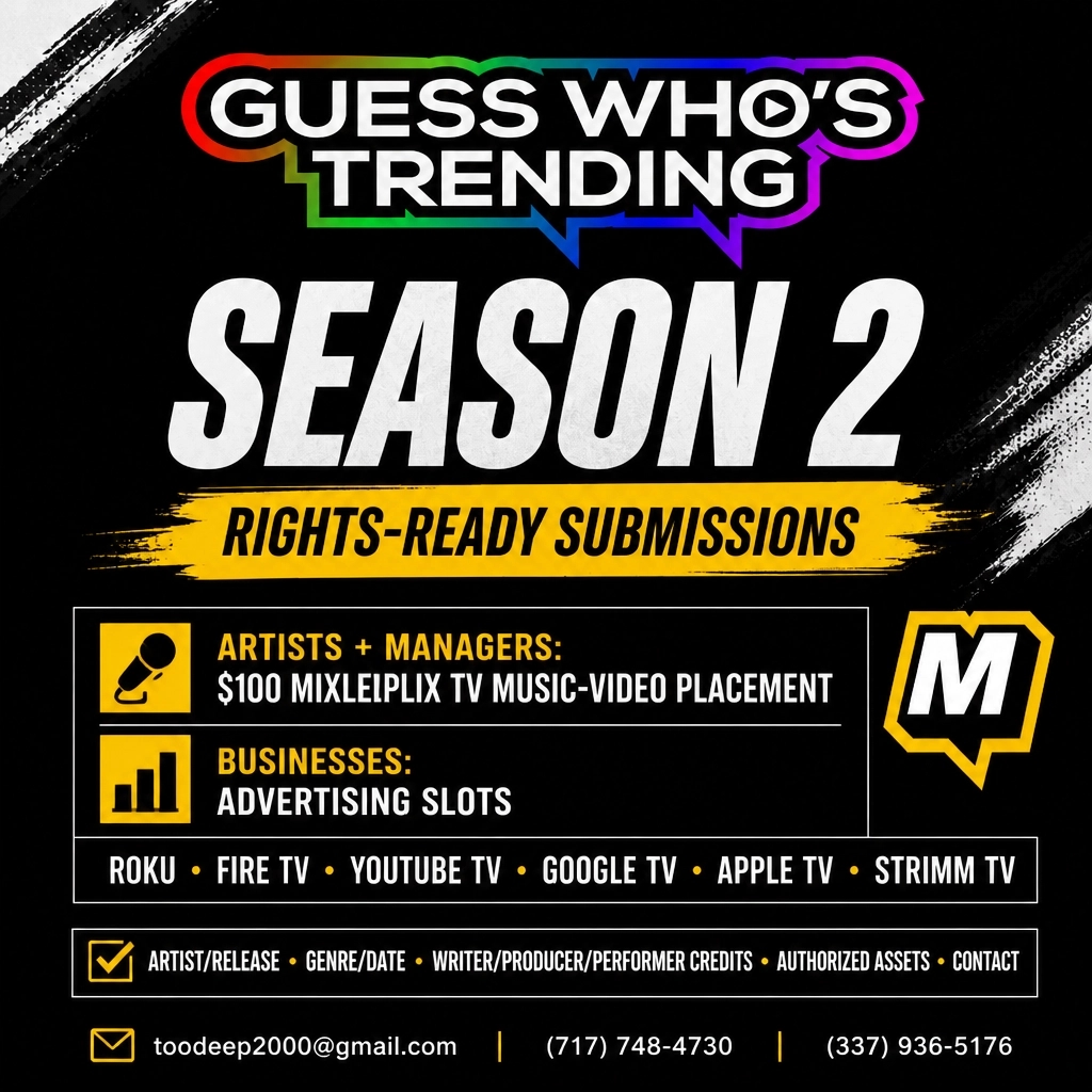 imtoodeep's tweet photo. Artists/managers:$100 Mixleplix TV music-video placement;biz advertising slots Roku,Fire TV,YouTube TV,Google TV,Apple TV,Strimm TV toodeep2000@gmail.com|(717)748-4730|(337)936-5176 Like, follow &amp; subscribe @iam_annmarie https://t.co/XFQnw6seSv