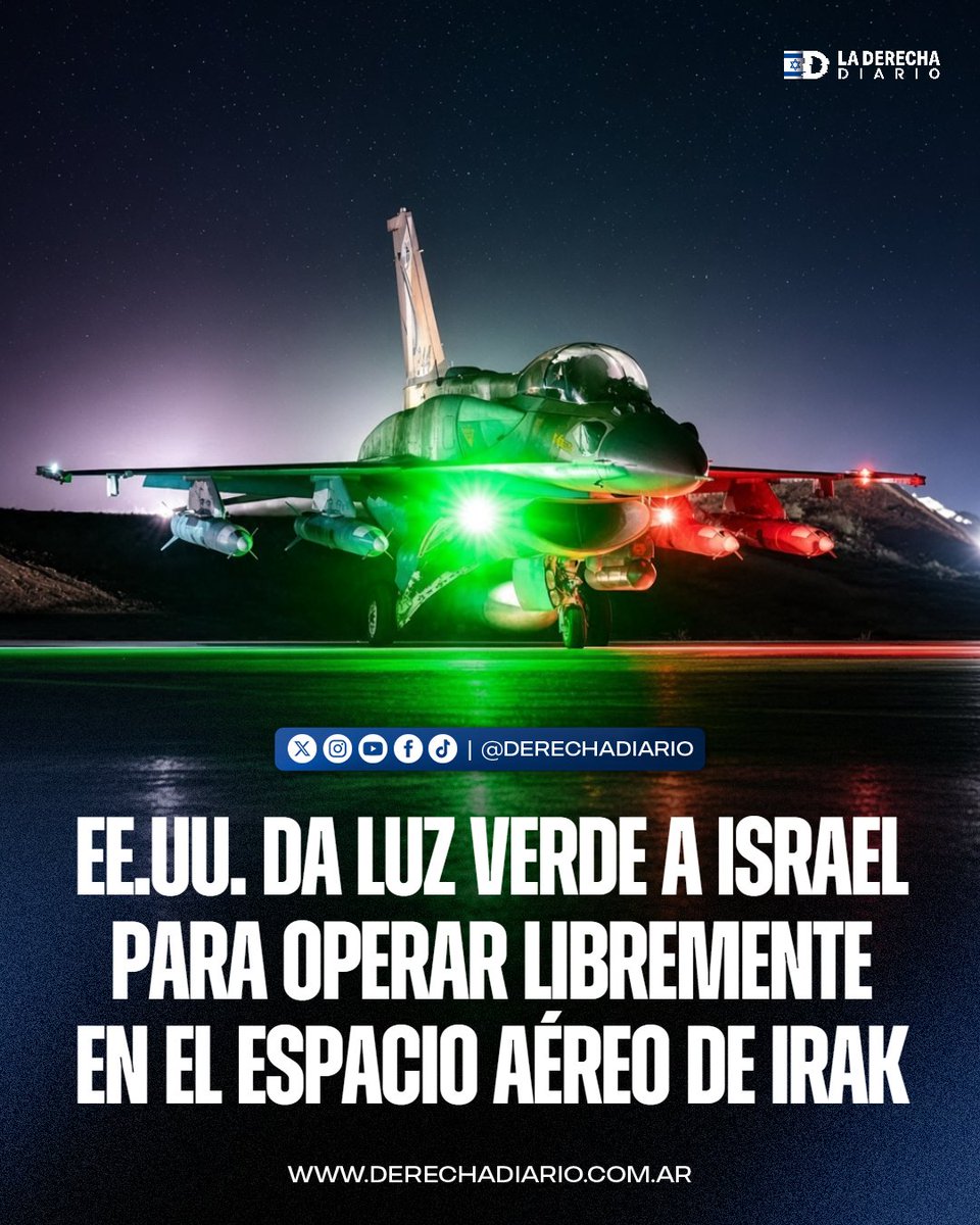 DerechaDiarioIS's tweet photo. 🚨🇮🇱🇮🇶🇺🇸 | ÚLTIMA HORA: Según varios medios regionales, EE.UU. habría levantado restricciones previas a las operaciones de Israel en el espacio aéreo iraquí, permitiendo potenciales ataques contra milicias respaldadas por Irán. El permiso llega tras la retirada de las fuerzas estadounidenses de Irak y en medio de la negativa de varias milicias proiraníes a desarmarse.