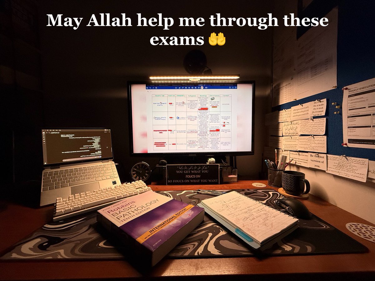 YASEIN_01's tweet photo. Behind the workshops events and Research, there’s a med student trying to keep up 😅

3 weeks of serious studying: 5 midterms, 4 quizzes. First up tomorrow: cardiovascular pathology.

Hardest part? Putting everything else on pause,Focus.

#MedStudent #MedSchool #Pathology #Exams https://t.co/4XsJc8r6f8