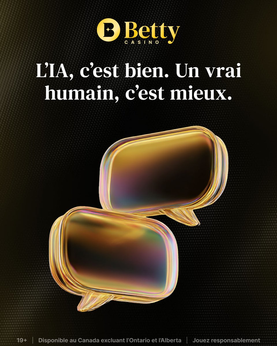 playbettycom's tweet photo. No bots, no scripted loops, and no endless automated trees. 💬✨

When you need support, you get connected with a real person who actually cares. 👉 Experience real 24/7 human support today on https://t.co/ohx6q8nG96!
-
Pas de robots, pas d'IA et pas de réponses automatiques sans fin. 💬✨

Quand tu as une question, tu parles directement à un vrai humain qui est là pour t'aider.  👉 Profite d'un service client 100% humain 24/7 dès aujourd'hui sur https://t.co/ohx6q8nG96!

#betty #playbetty #humansupport #customerservice