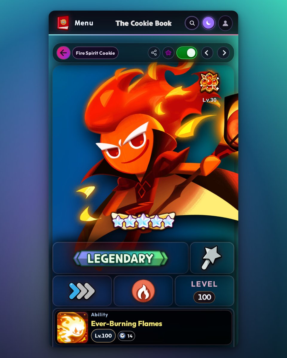 The_Cookie_Book's tweet photo. 📖 Every cookie in one place!

The Cookie-Dex has interactive profiles for the whole roster, with builds, toppings and skills. Filter by element, type, rarity and more.

https://t.co/xyUCV3ai3A

#CookieRunKingdom #CRK https://t.co/swOLeKYFtl
