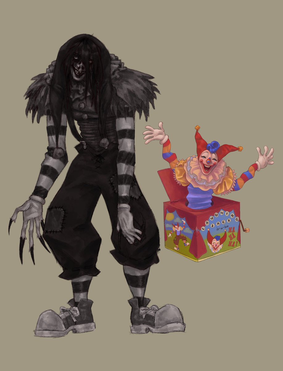 faemothra's tweet photo. laughing jack redesign🃏
#creepypasta https://t.co/kjYMFrZTb0