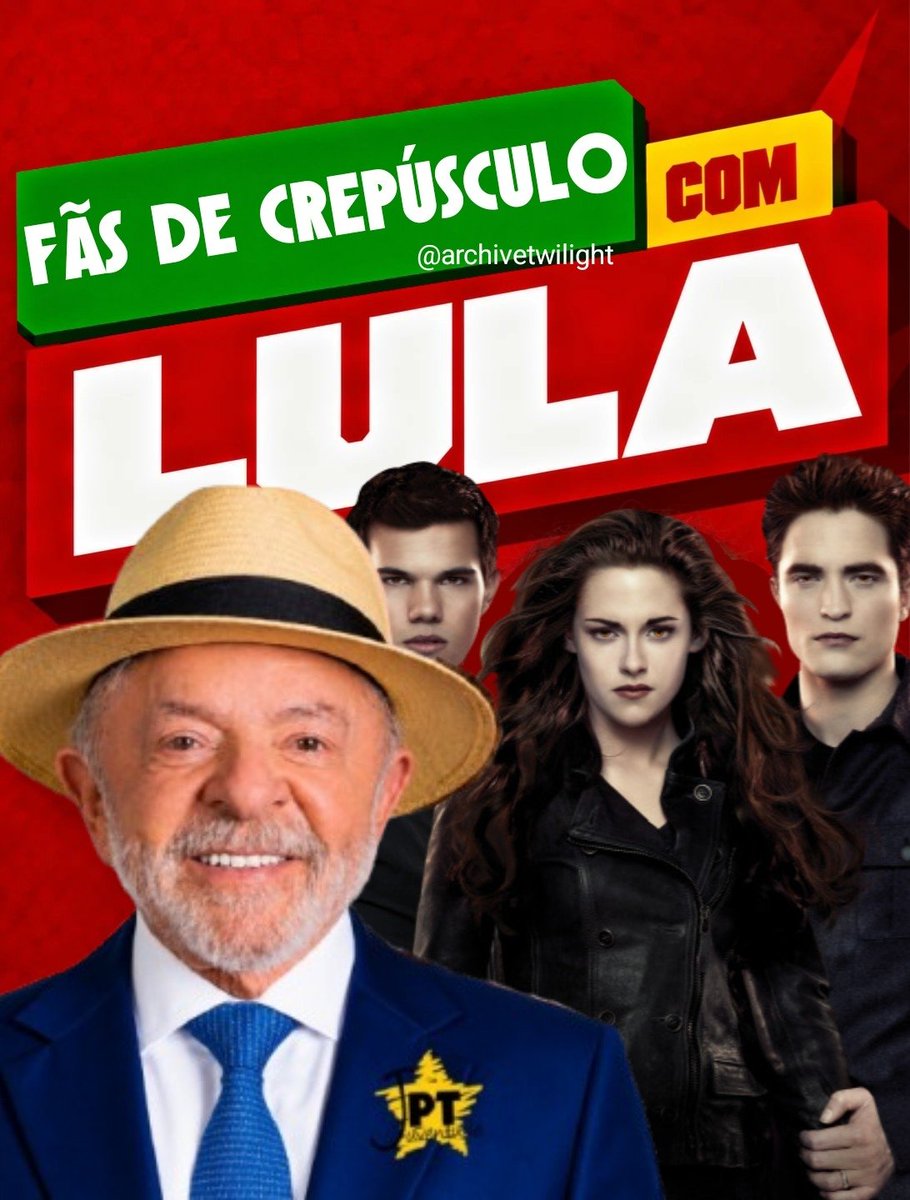 archivetwilight's tweet photo. FÃS DE CREPÚSCULO COM LULA ⭐️❤️

Se posicionar é essencial! 
Todo voto é importante, não deixem de votar no segundo turno!
Vamos pra cima! https://t.co/yevlAF6H6W