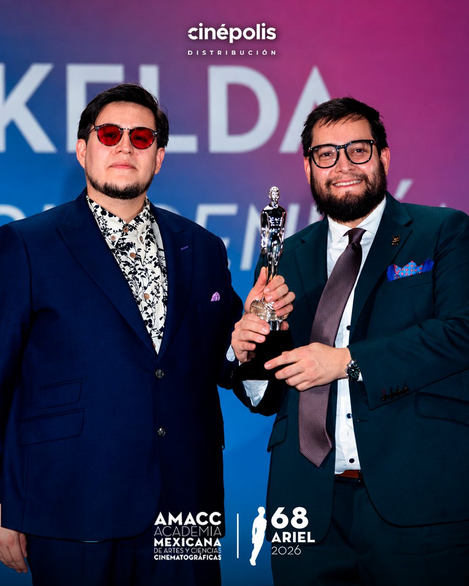 CinepolisDist's tweet photo. 13 premios #Ariel68 en una noche mágica donde, por segundo año consecutivo y por tercera vez en esta década, Cinépolis Distribución ¡se convirtió en la distribuidora más premiada! ✨🙌

Celebramos las historias que nos representan, nos unen y nos entretienen. 🎬 https://t.co/GIr1N2qtNI