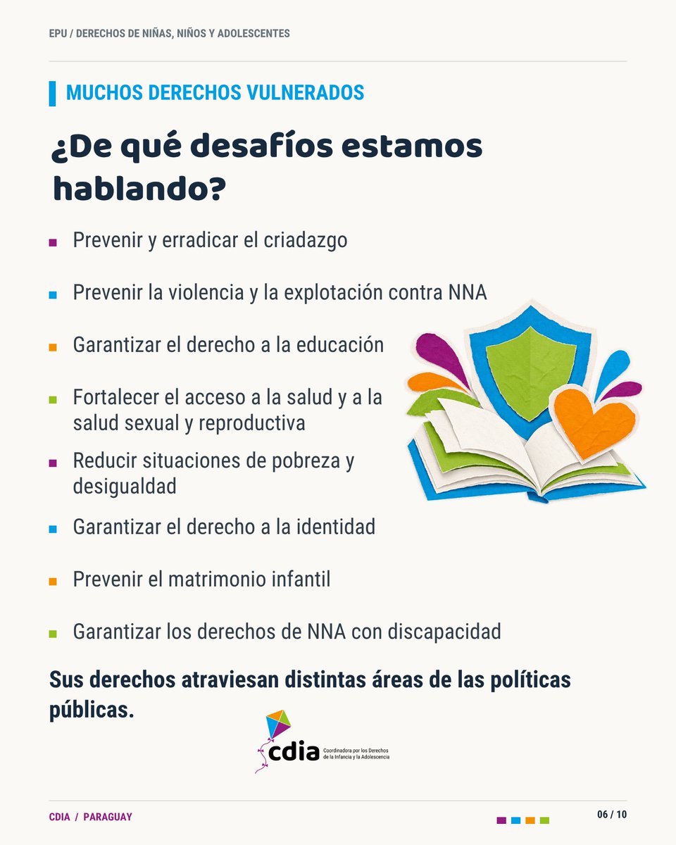 CDIApy's tweet photo. 📌 Aceptar estos compromisos es un paso. Cumplirlos exige políticas públicas, presupuesto, servicios accesibles y resultados concretos.

Desde CDIA, seguimos este proceso para dar seguimiento a las respuestas del Estado y exigir avances que lleguen a niñas, niños y adolescentes. https://t.co/2hQRljLVk9