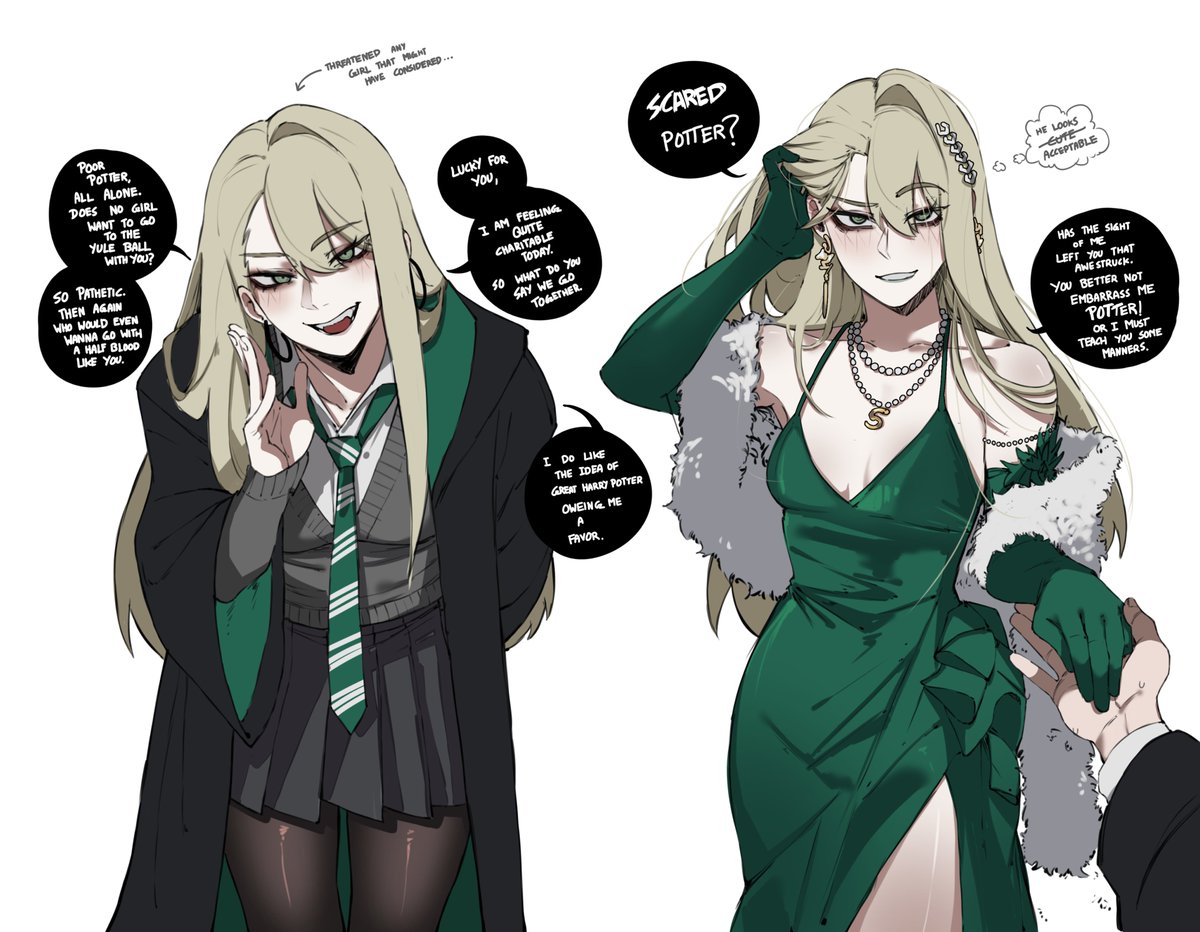 masoq095's tweet photo. Malfoid invites potter to the ball https://t.co/h7N02ALxEa