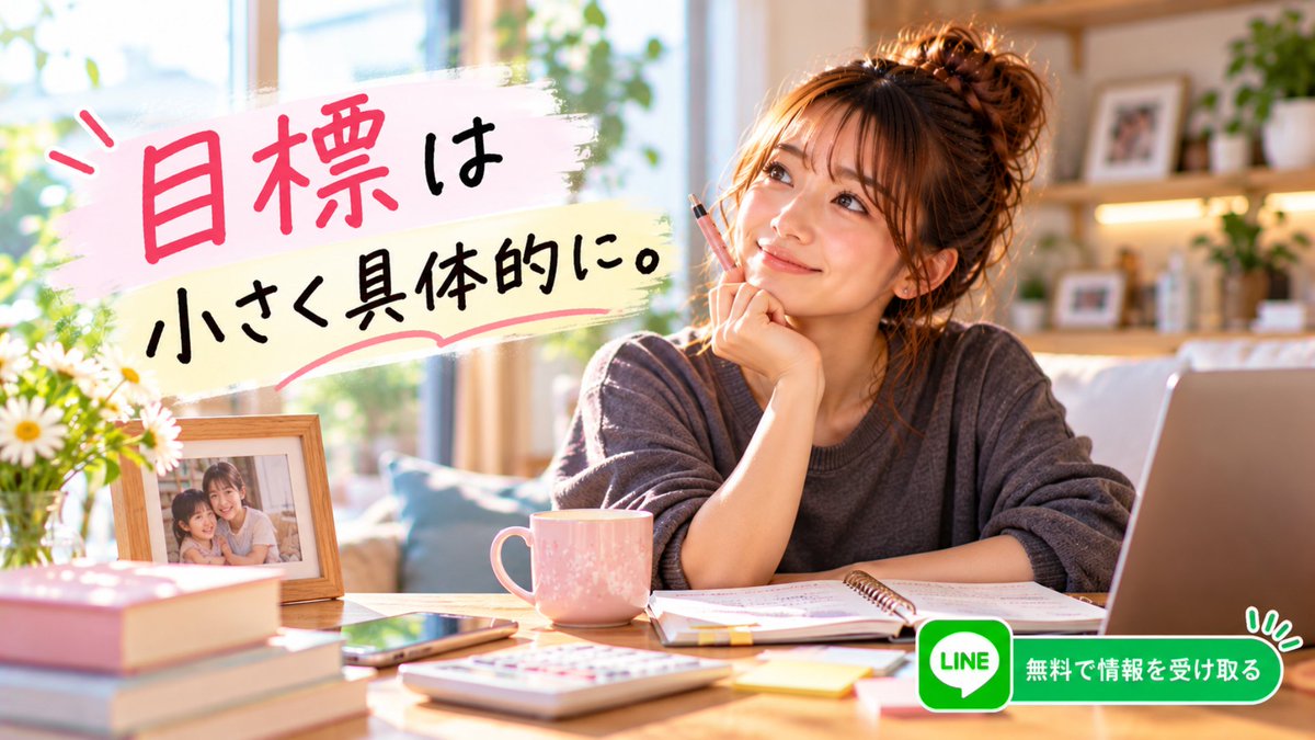 Ayumi_mama_fx's tweet photo. 【目標は小さく具体的に】
「お金を増やしたい」だけだと、
何をすればいいか迷います。
だから最近は、
「何のために、どうしたいか」を考えるように。
目的があると、勉強への向き合い方も変わります🌸 https://t.co/NRRQFuvf4s