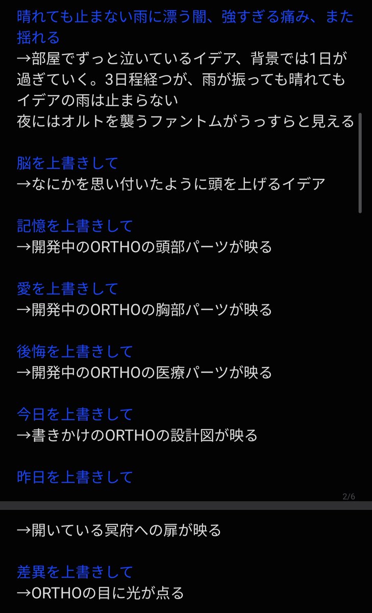 Sagapo_IS's tweet photo. いよわさんのうわがきが6章の修羅兄弟に本当に×３合うと思うので動画を作りたいんだけどアイデアはあっても画力はないので詰んでる😇
なので構成を公開します！誰かが作ってくれたらいいな…なんて思いながら…(1/2) https://t.co/xrgv28HFzy