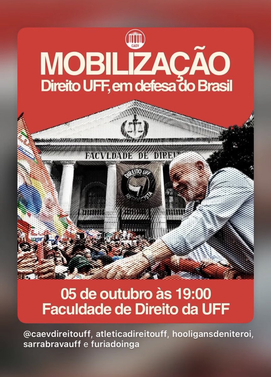 vaidesmaiar's tweet photo. Vai rolar mobilização na Faculdade de Direito da UFF!!! https://t.co/X1maXOFiYN